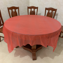 Disposable tablecloth Round Table thickened plastic tablecloth silk large plastic film dining table cloth wedding table