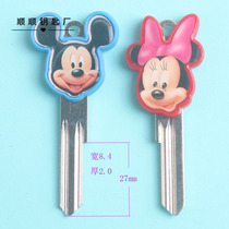Color cartoon handle key embryo personality key blank process random delivery unit door key material