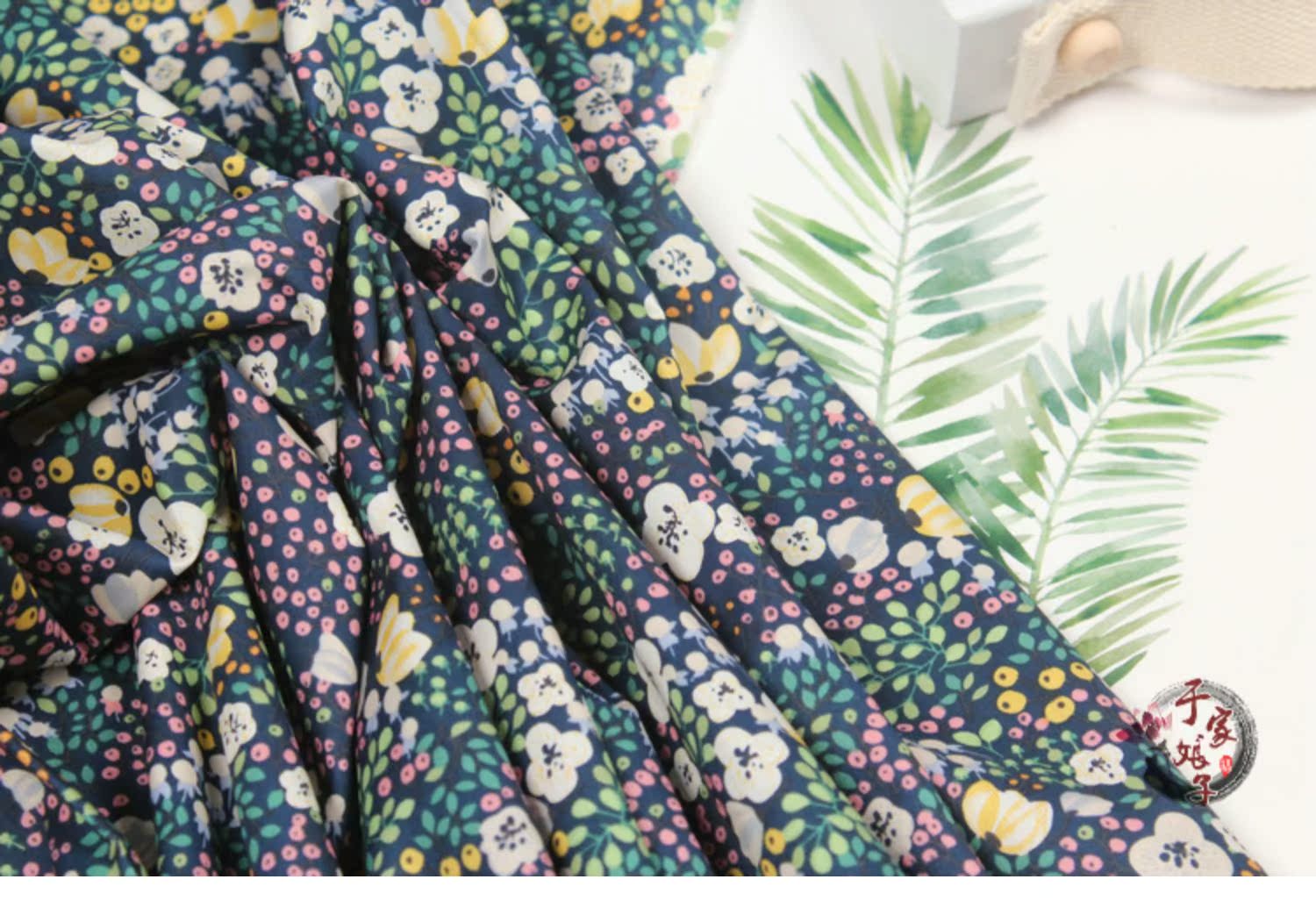 60 chi nhánh cao hoa vải bông poplin Pháp vải cotton tinh tế in quần áo trẻ em - Vải vải tự làm vải chất cotton