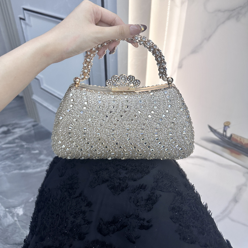 Diamond-Encrusted Handbag for Banquets, Evening Events, and Evening Wear, Rhinestone Bag for Women to Wear with Cheongsam, Evening Dress, Small Bag