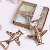  European-style wedding supplies Wedding souvenirs gifts Return gifts Retro golden aircraft beer bottle opener screwdriver