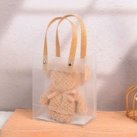 Хаки матовое полотенце, с медвежатами, 30×30см