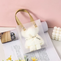 Матовое белое полотенце, с медвежатами, 30×30см