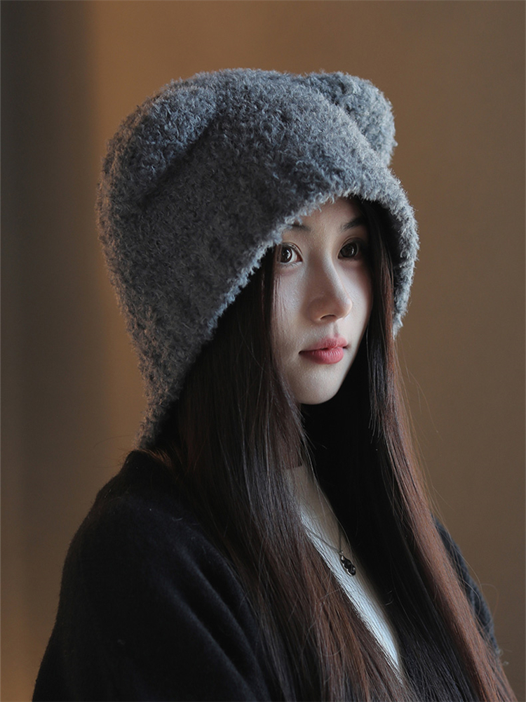 COCO jocelyn UK designer's joint section] trendy cute little bear ears warm wool knit hat-Taobao