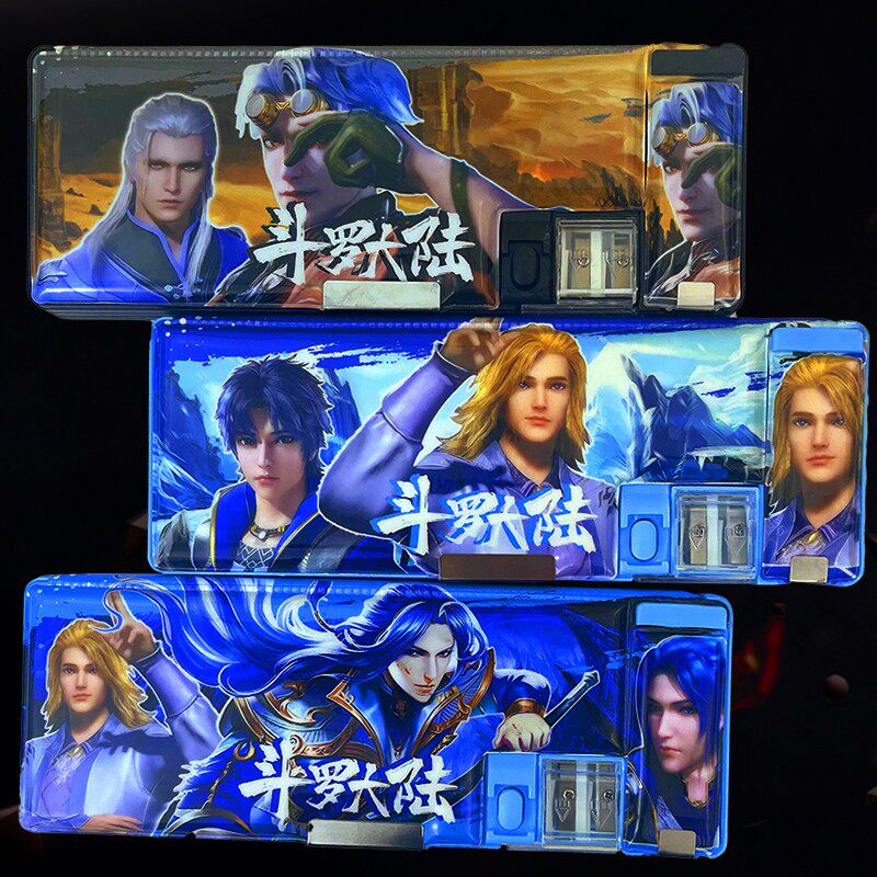 Pencil Case Pencil Male Girl Child Multifunction Elementary School Children Kindergarten Large Capacity Plastic Cartoon Battle Roo Continent