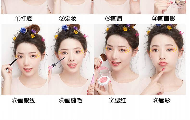 Bộ mỹ phẩm Trang điểm hoàn chỉnh Set Người mới bắt đầu Life Light Makeup Beauty Sinh viên Novice Trang điểm màu nude Không thấm nước Kéo dài - Bộ trang điểm phấn má hồng