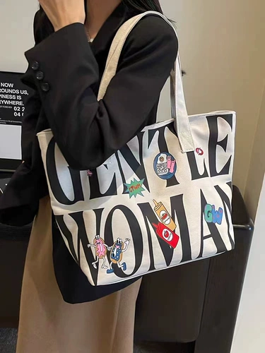 Вместительный и большой шоппер, сумка на одно плечо для отдыха, льняная сумка, коллекция 2023