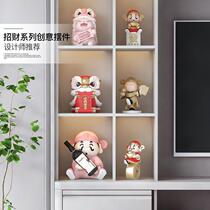 Guochao God of Wealth celebrates moving to a new home gift ornaments entrance hall living room sideboard home decorations