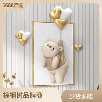 Modern simple entrance hall decorative painting texture three-dimensional relief hanging painting high-end mural living room combination wall painting