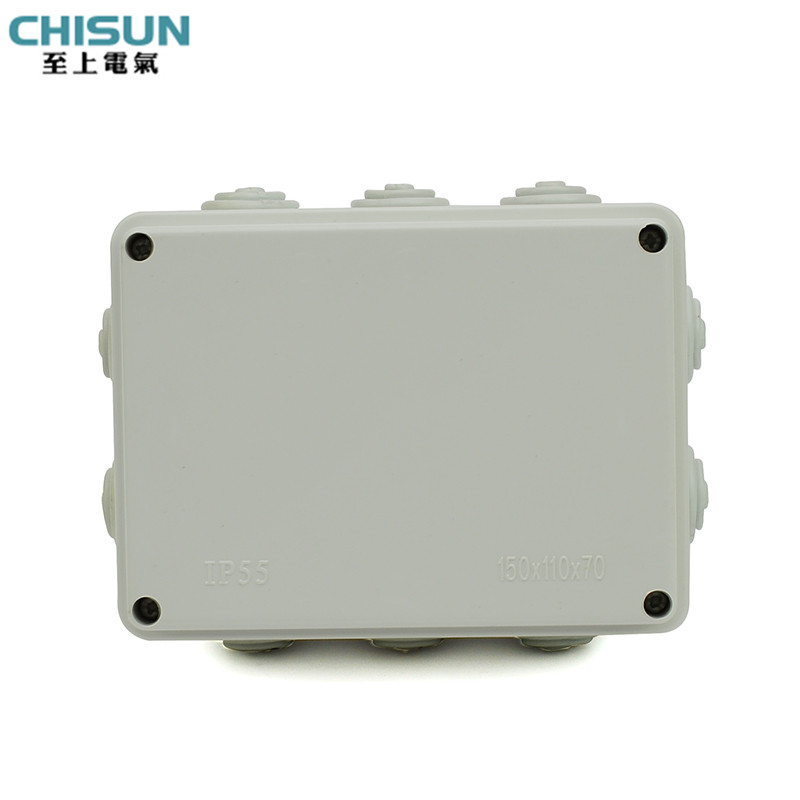 150*110*70 Rubber ring waterproof box 10 holes hole diameter 27MM junction box plastic box hole plug box