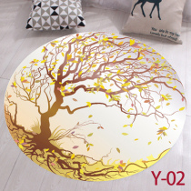 Nordic 3D round carpet Bedroom bedside carpet Living room full of hanging basket rattan chair Swivel chair Non-slip mat Balcony