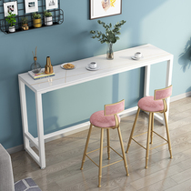 Nordic Rockboard Home Bar Table table and chairs Combined Jane About wall strip Bar table Balcony Milk Tea Shop High Foot Table