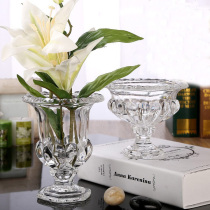 Eurostyle crystal glass vase thickened turquored vase creative hydroponic green Laura table flower inserts vase decoration pendulum pieces