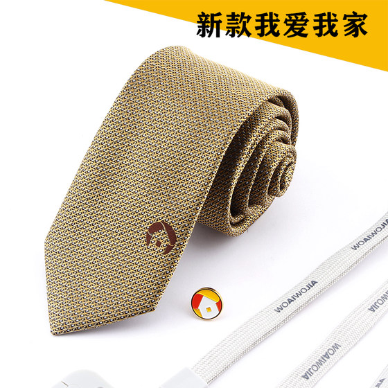 New style I love my family tie company emblem golden eagle zipper easy pull 5i5j real estate real estate tie custom-made