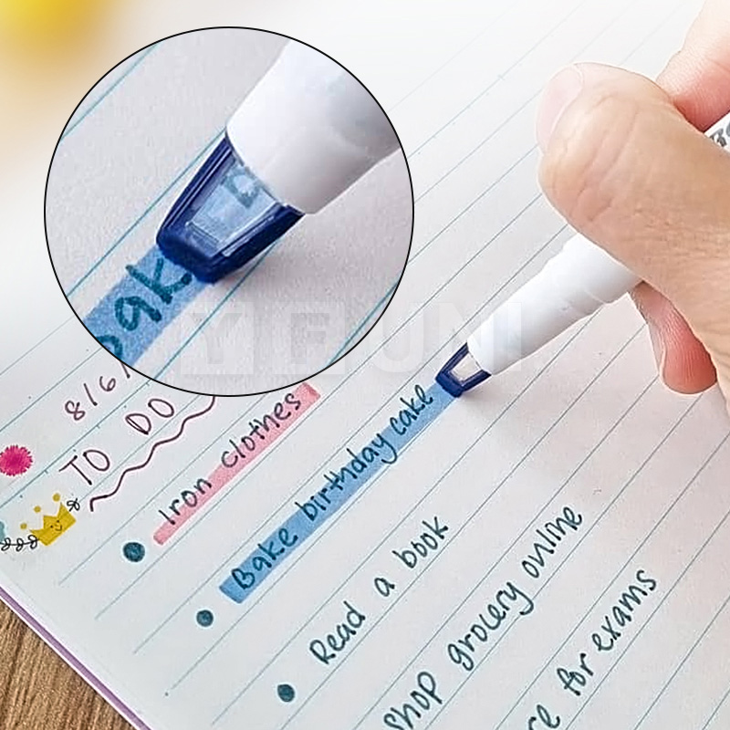 Japan Mitsubishi PUS-102T double head fluorescent pen mark number pen visible transparent window accurate focus tobacco grey
