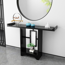 New Chinese solid wood porch table living room article end View platform narrow table Zen porch cabinet for table display cabinet wall side table