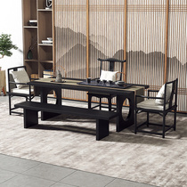 New Chinese solid wood tea table Zen Kung Fu tea table tea table modern simple small apartment tea table tea table and chair combination