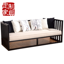 New Chinese fabric sofa modern simple iron three-person combination sofa sales office furniture