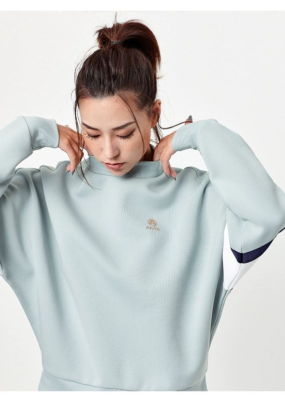 Truy cập cùng đoạn với trang web chính thức Anta áo len nữ áo thun 2019 mùa thu mới áo cổ tròn 16937705K móc - Thể thao lông cừu / jumper