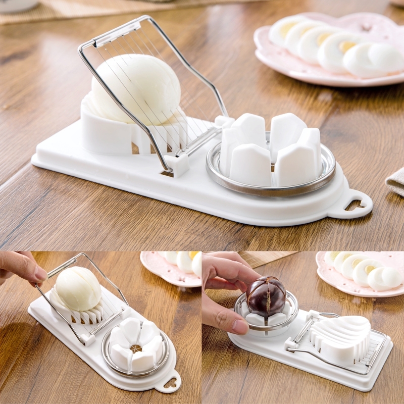 Japan Multi-Functional Egg Cutting Egg Layer Stainless Steel Two-in-one Pine Egg Slicer