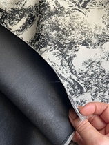 2024 new composite lined black and white forest deer-dyed jacquard fabric clothing designer fabric half a meter price