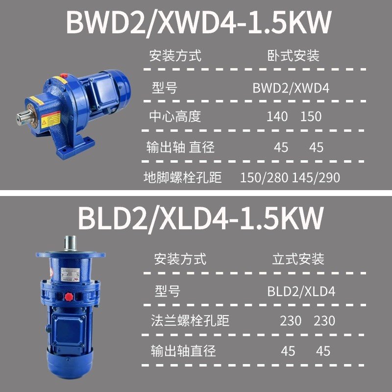 Cycloidal needle wheel reducer XLD4-17-23-29-35-43-59-71-87-4KW-Taobao