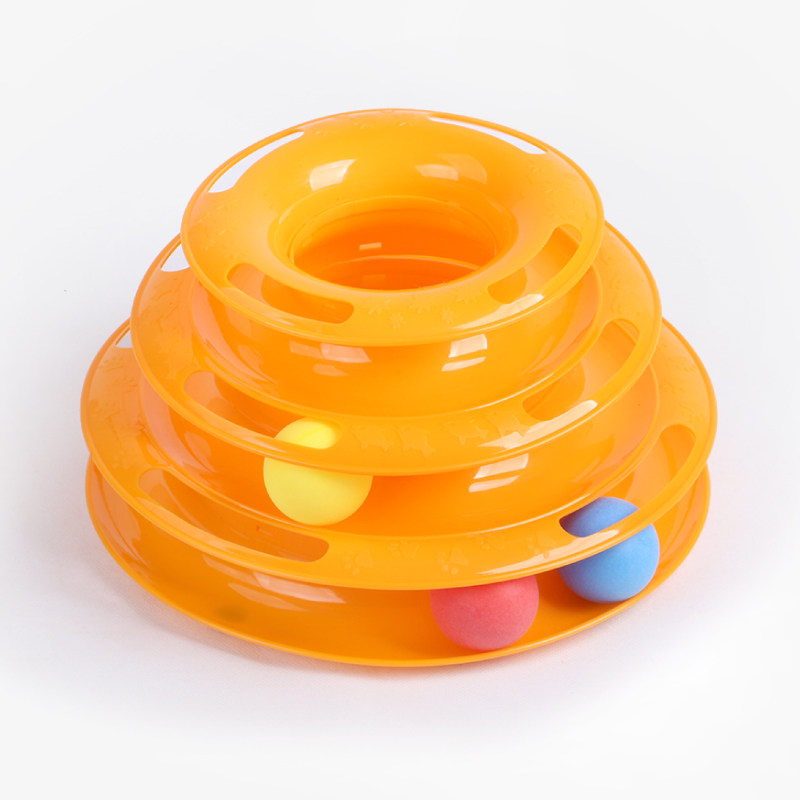 Cat Carousel Ball Three Layer Toy Self Hi Puzzle Pet Funny Cat Artifact Track Little Ball Kitten Relief Cat Supplies