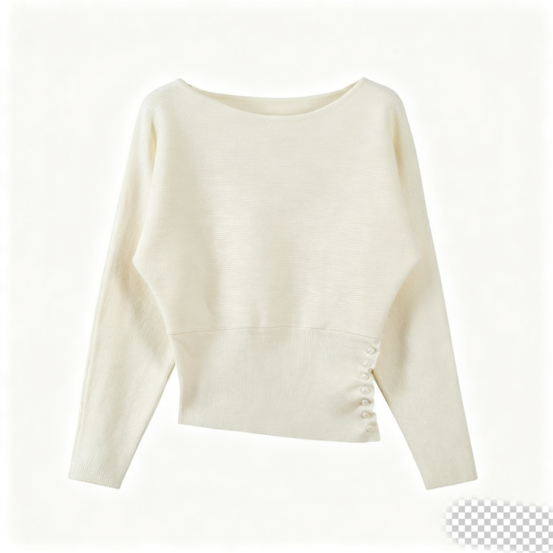 Korean Style Asymmetrical Shoulder-Cut, Irregular Waist-Cinching Batwing Sleeve One-Shoulder Sweater for Women in Autumn and Winter Korean Style Asymmetrical Shoulder-Cut, Irregular Waist-Cinching Batwing Sleeve One-Shoulder Sweater for Women in Autumn and Winter