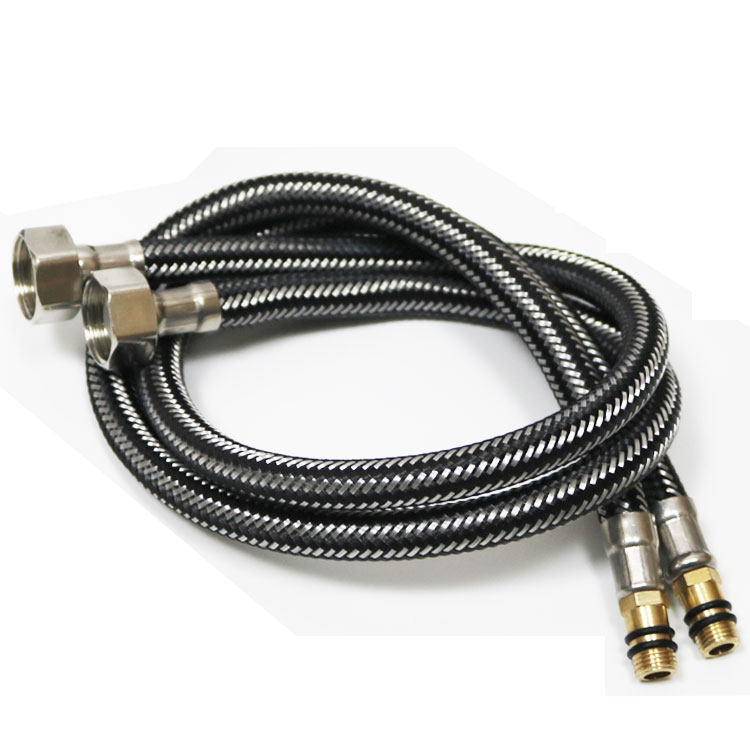 Pointed stainless steel braided water intake hose basin vegetable basin faucet connected to high pressure explosion-proof hot and cold hose water pipe