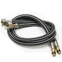 Pointed stainless steel braided water inlet hose basin vegetable basin faucet connected with high pressure explosion-proof hot and cold hose water pipe