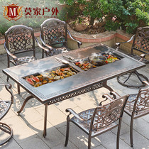 Mojia outdoor leisure table and chair combination outdoor courtyard garden simple iron cast aluminum table and chair balcony chair