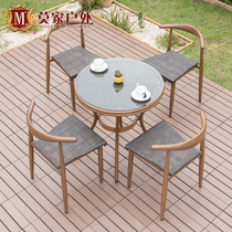 Outdoor leisure rattan chair outside open-air terrace garden balcony courtyard furniture combination
