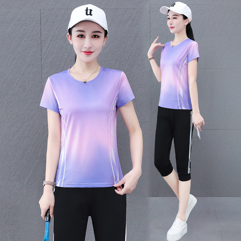 Summer New Style Air Volleyball Uniform Set for Women, Badminton Sports Quick-Drying Clothing, Table Tennis and Tennis Competition Training Team Uniform
