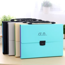 A4 organ bag multi-layer folder student Color portable bill storage bag test paper clip file bag office classification