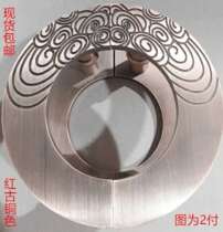 Semicircular glass door knob Chinese Lucky Cloud engraving imitation ancient large door handle Qinggu bronze wooden door handle handle