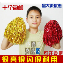 Single-headed ring large 50 grams cheerball colored ball handle flower square dance props cheerleading dance supplies