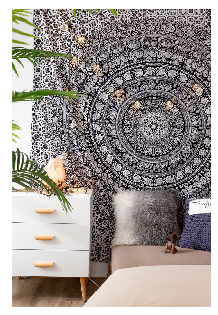 Mandala Mandala Ấn Độ Nhập khẩu Handmade Vải trang trí tường in Trang chủ Vải Tấm thảm Khăn trải bàn thảm treo đầu giường