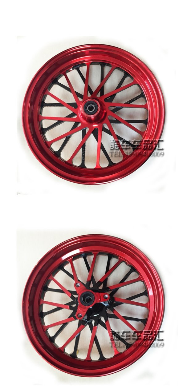 X-Men đặc biệt 12 inch bánh trước trung tâm xe máy điện phụ tùng sửa đổi xe điện M3 nhỏ khỉ đĩa phanh hợp kim nhôm vòng thép - Vành xe máy bánh mâm xe sirius