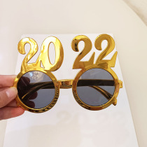 2022 Happy New Year glasses funny photo sun glasses New Years Day party decoration sunglasses concave shape