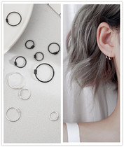 925 pure silver earrings earrings for men and women with small ear buttoned ear bone rings cool handsome personality anti-allergy ear spikes