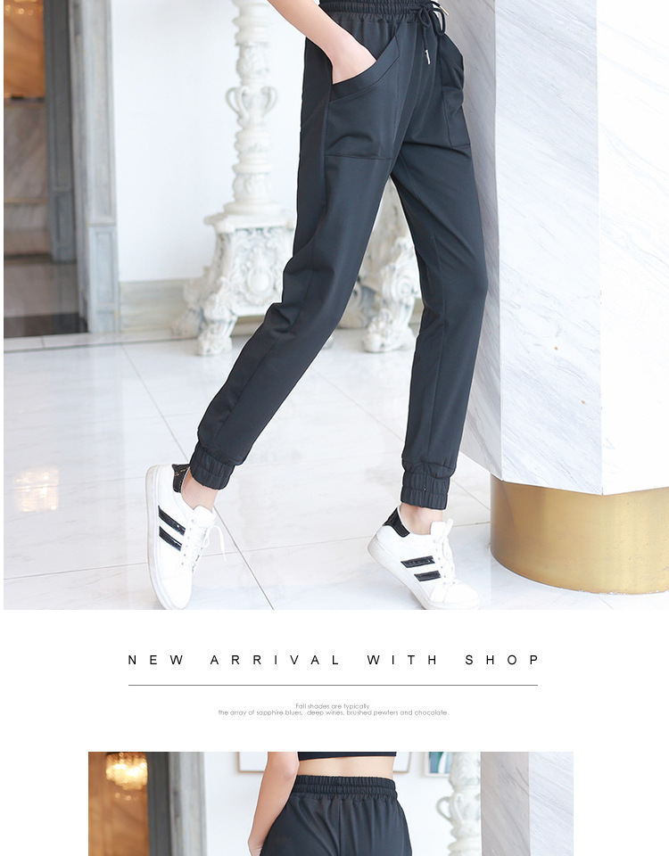 Quần legging ống rộng thể thao quần nữ mùa xuân và mùa hè mỏng phần quần thể dục nhanh khô quần chạy bộ dụng cụ yoga - Quần thể thao quần nike nữ
