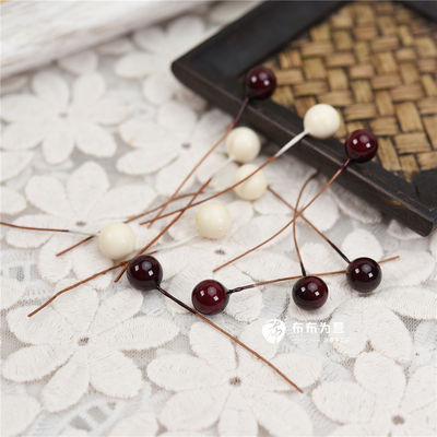 Cherry berries with a diameter of about 1cm and 2 colors are used for flower making, three-dimensional flowers, and decorative artificial fruits