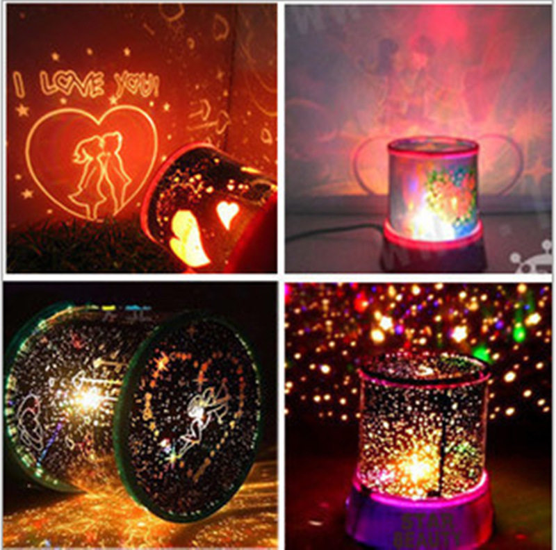 T handles starry LED projector colorful night light sleeping lamp training course creative student gift venue