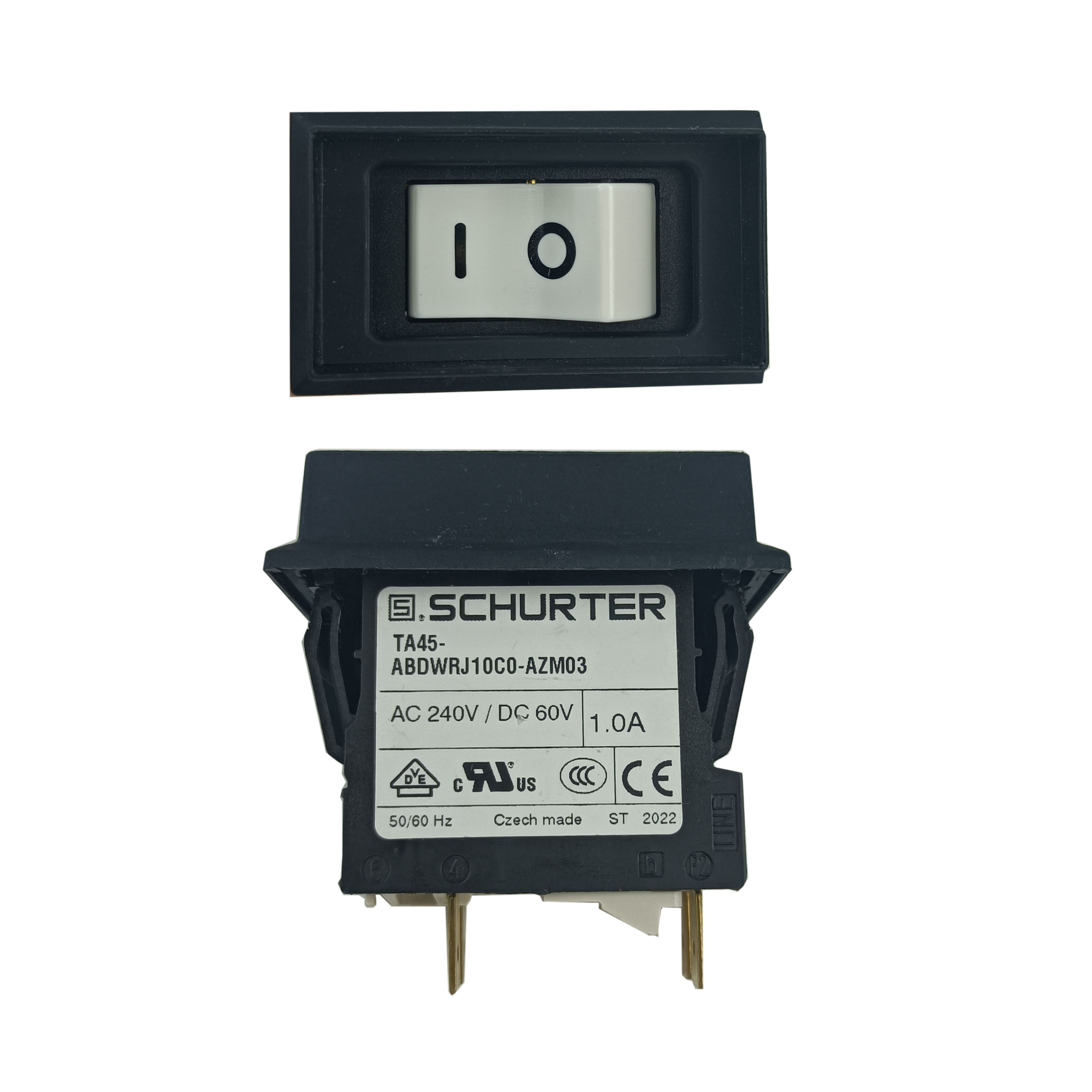 瑞士 SCHURTER舒特TA45-ABDWRJ10C0-AZM03 4脚断路器开关1A 全新