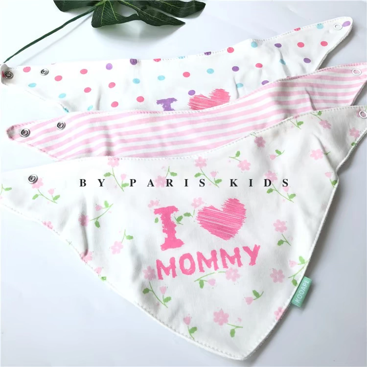 Ba tải phim hoạt hình bé nước bọt khăn bông tam giác đôi bé tăng bib bib đồ sơ sinh - Cup / Table ware / mài / Phụ kiện