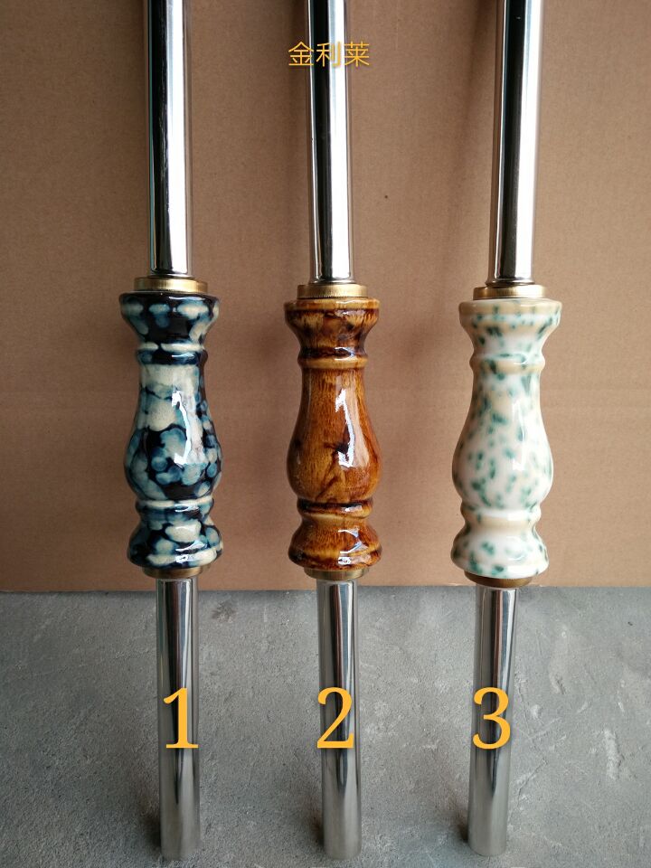 304 stainless steel stair handrail column Indoor ceramic column railing Balcony guardrail High-grade ceramic vase