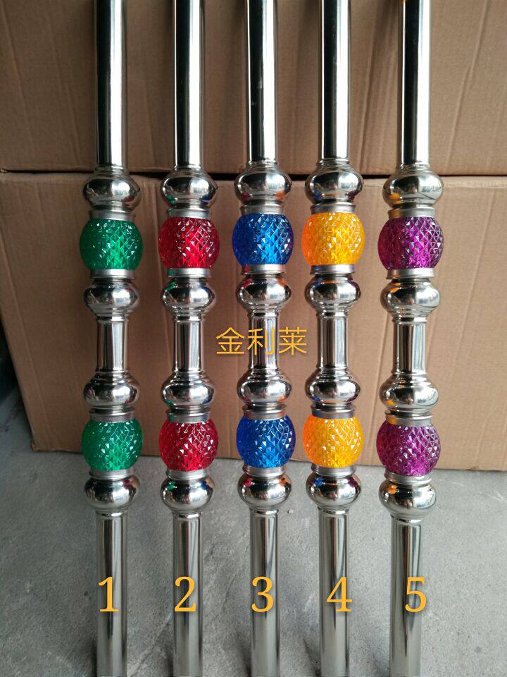 25-tube stainless steel crystal stair handrail accessories Stair handrail guardrail Balcony window water rising column column fence