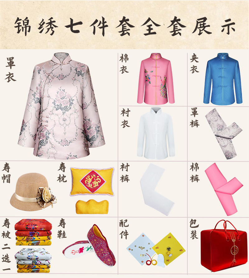 寿衣厂家揭秘：四领三腰苏绣寿衣，传承百年工艺的白事礼服