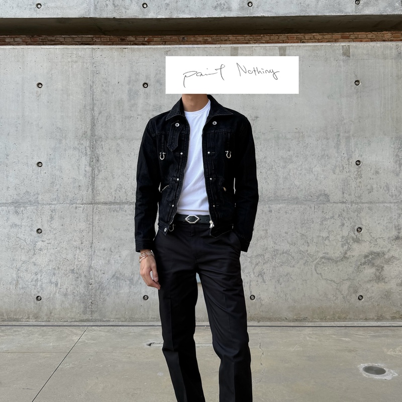 Paint Nothing 16oz Western Short Zipper Selvedge Denim Jacket