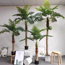Artificial Green Plant Coconut Tree Potted Plant Areca Palm Southeast Asian Style Landscaping Plant Fake Tree Indoor Floor Decoration